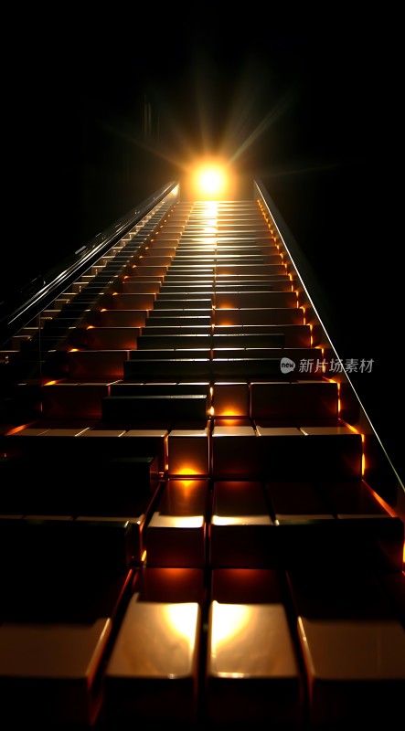金色阶梯通往光明之路