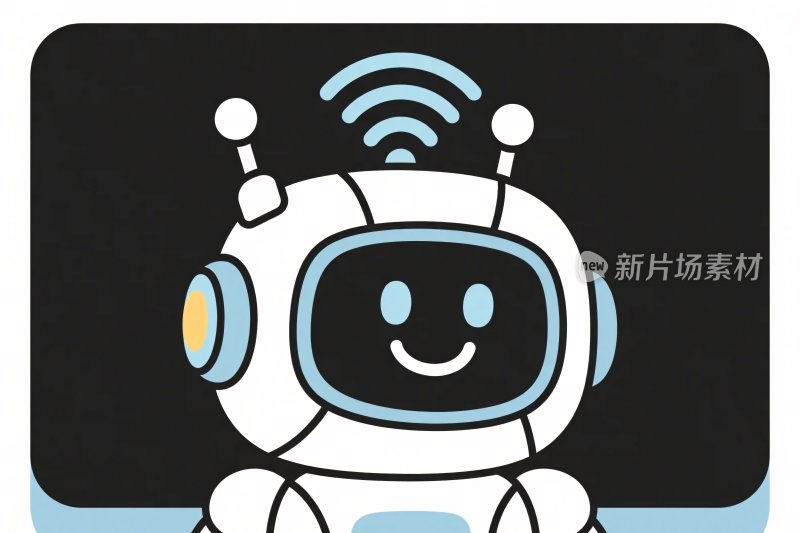 卡通机器人插画