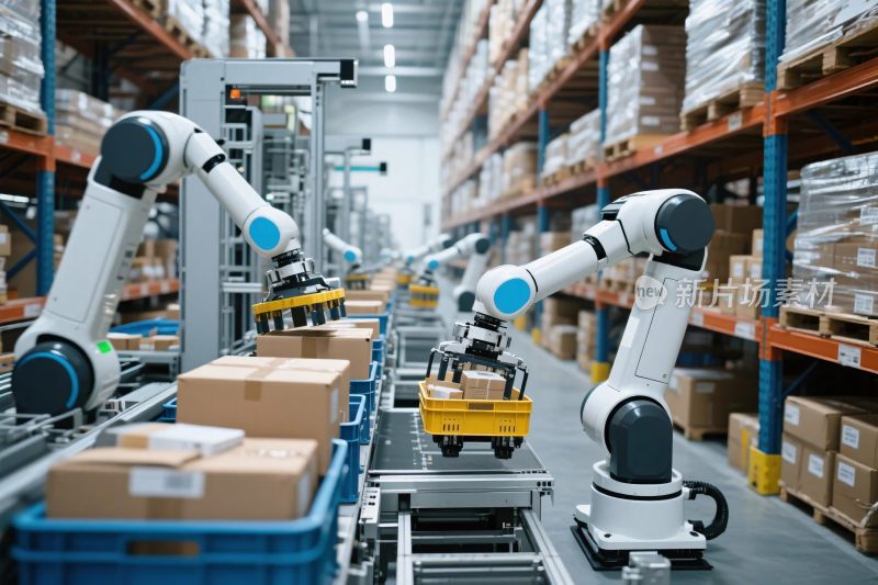 自动化仓库机器人作业