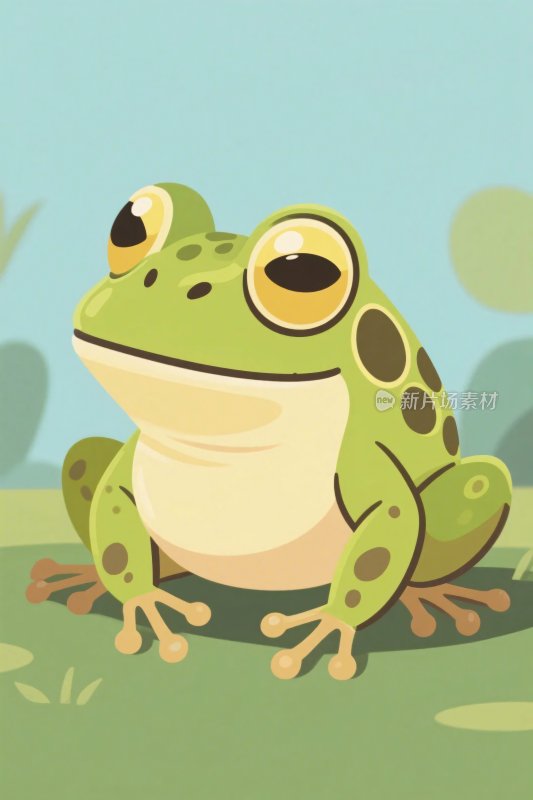 可爱卡通青蛙插画