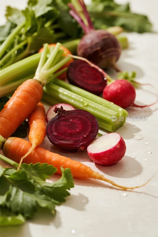 新鲜蔬果食材展示