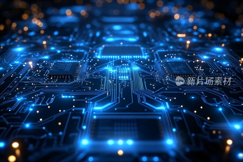 科技感电路板插画