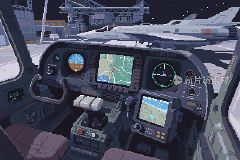 飞机驾驶舱内部