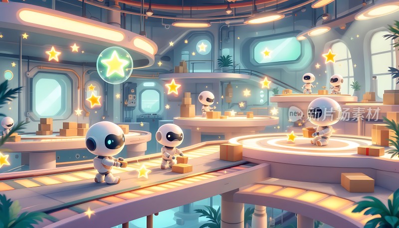 未来工厂机器人协作生产