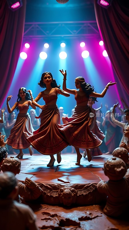 舞台上的三位舞者