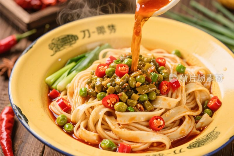 美味拌面美食图