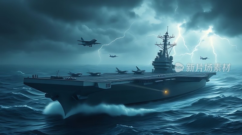 风暴中的航母编队