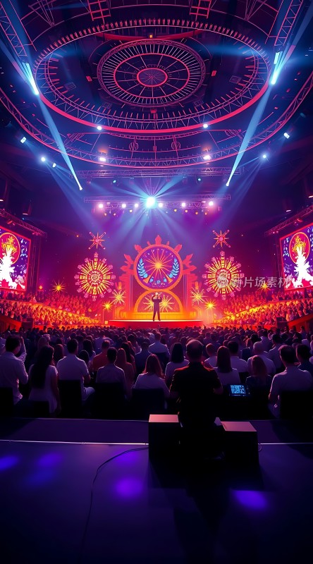 舞台灯光璀璨观众热情高涨