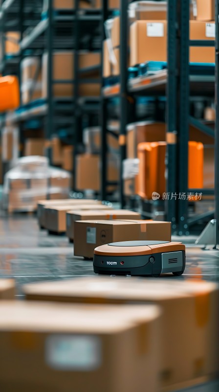 智能物流机器人高效搬运货物