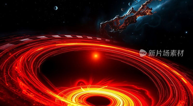 星际旋涡与黑洞奇观