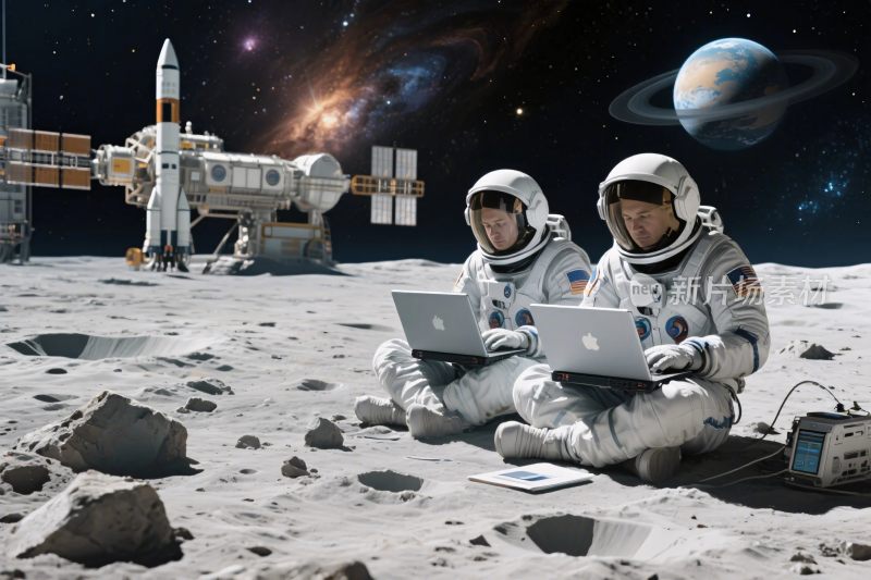 宇航员太空工作场景