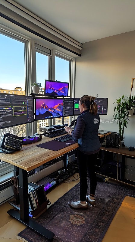 高效办公环境多屏协作工作台