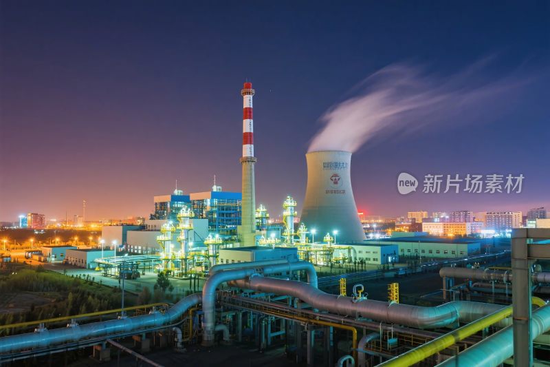 工业厂区夜景