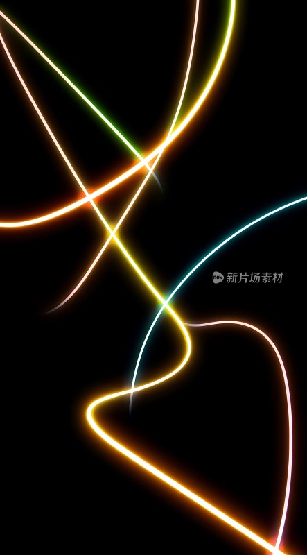 多彩光轨交织展现未来科技感