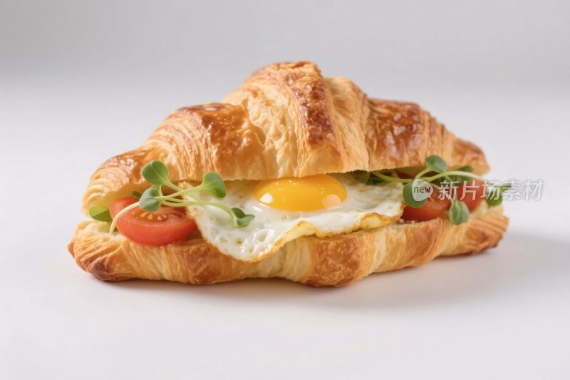 美味可颂煎蛋面包