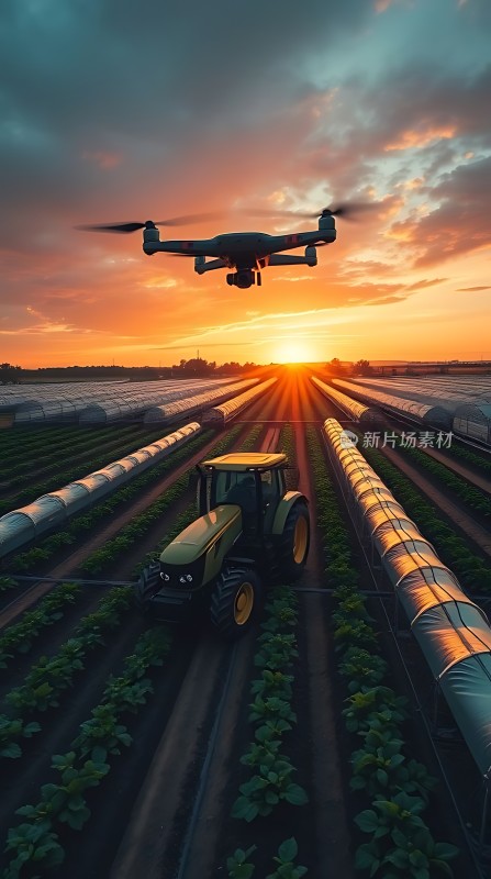 科技助力农业发展无人机与拖拉机协同作业