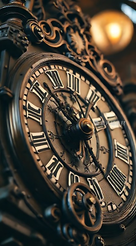 古铜色时钟