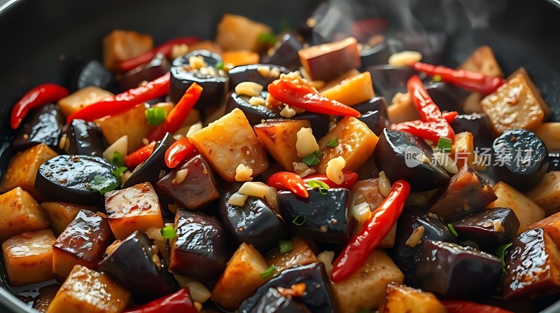 香辣茄子土豆块