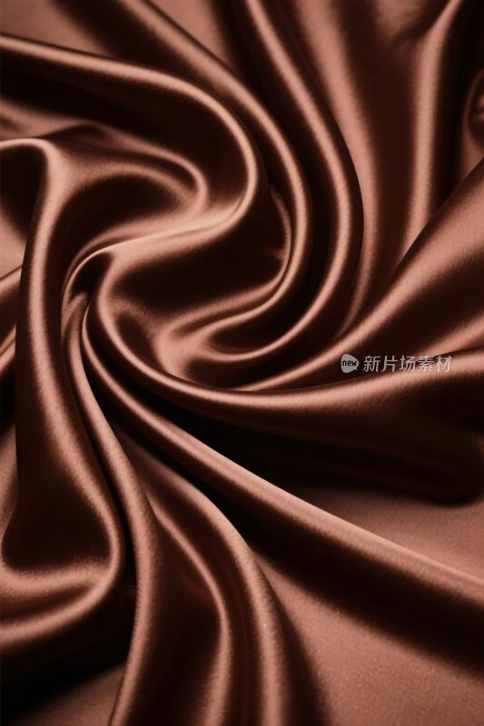 棕色绸缎纹理特写
