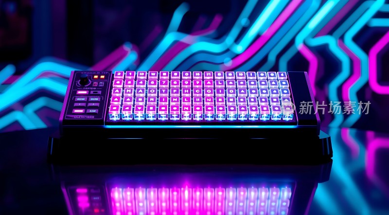 霓虹键盘音乐合成器