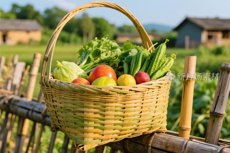乡村田园果蔬篮