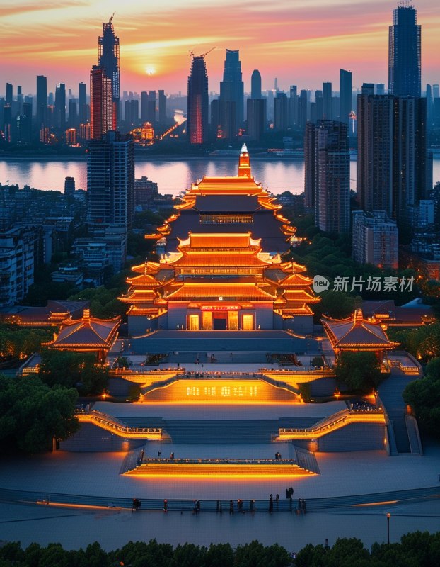 武汉江汉门夜景