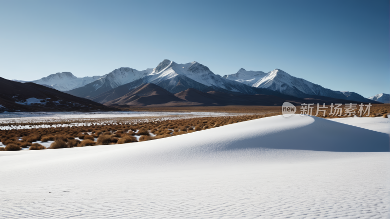 皑皑白雪景色高清风景图片