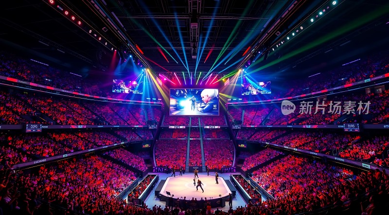   灯光璀璨的室内体育馆