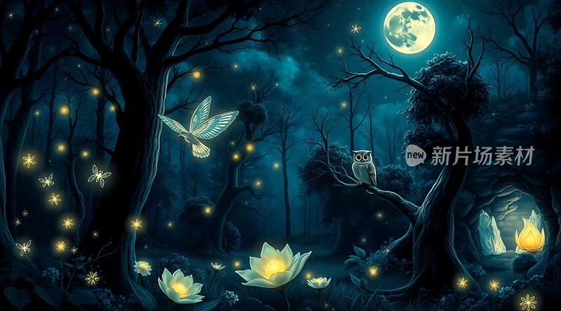 夜幕下的精灵之舞