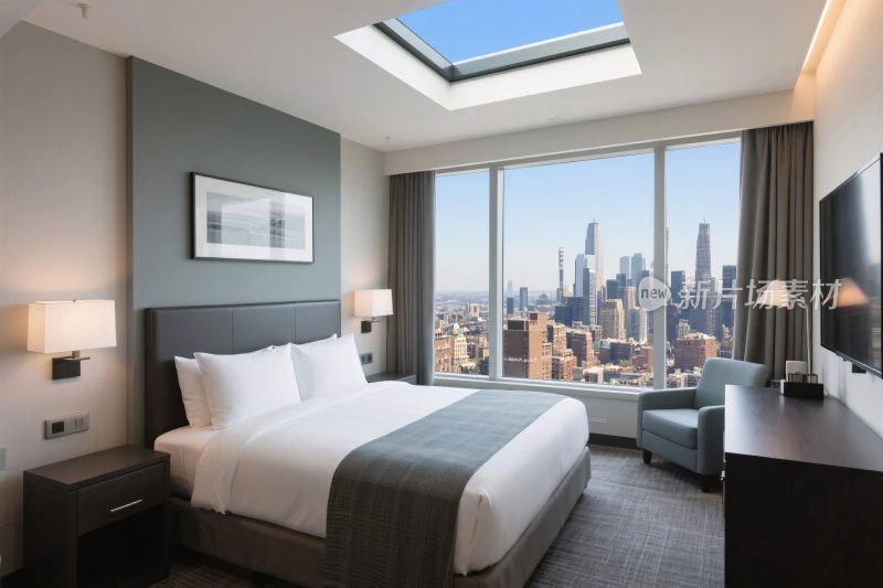 现代酒店客房景观