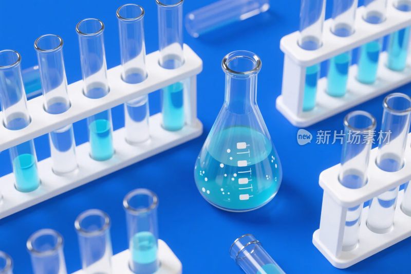 实验室玻璃容器与液体