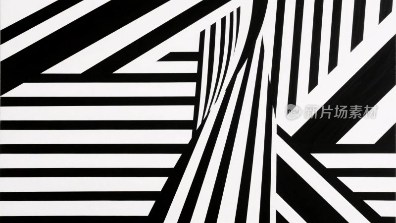 黑白条纹抽象图案