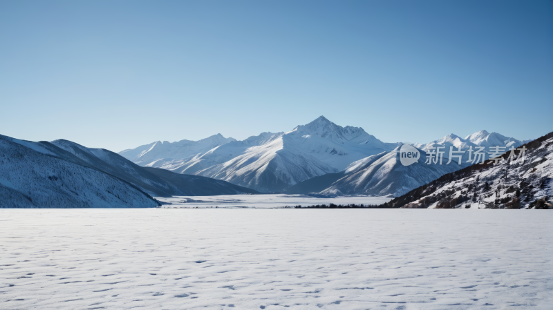 皑皑白雪景色高清风景图片