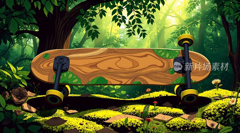 森林滑板探险之旅