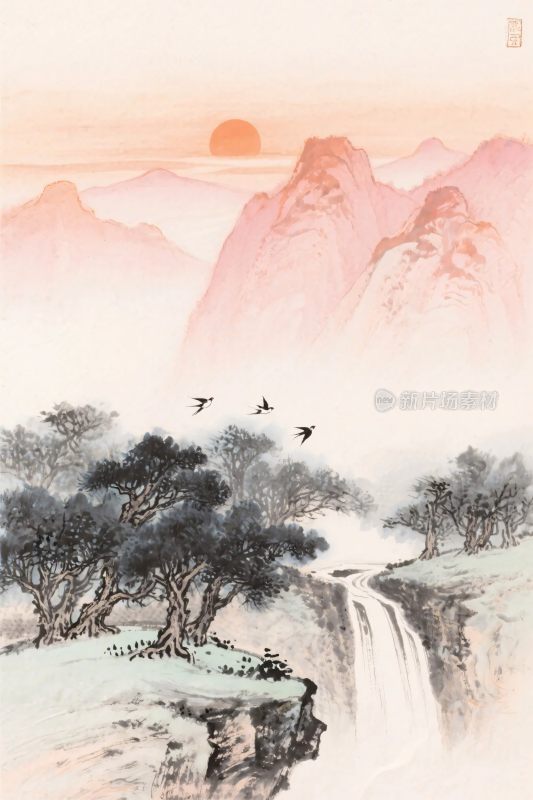 水墨山水风景画