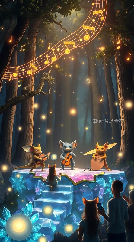 森林音乐会精灵们的音乐盛宴
