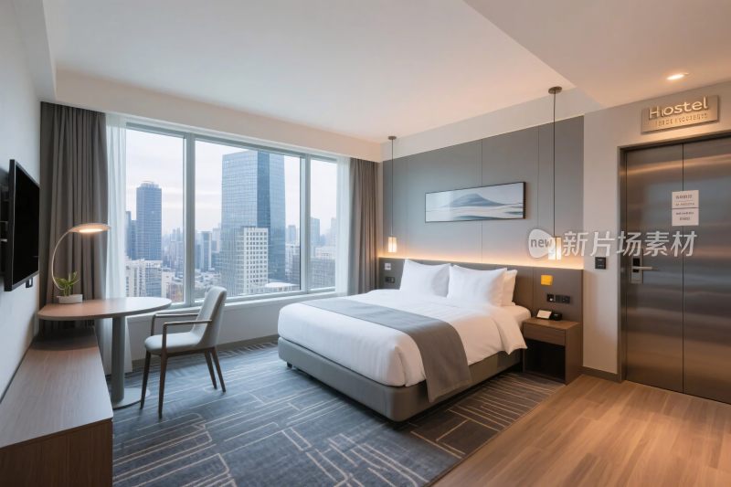 现代酒店客房室内景