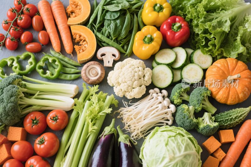 新鲜蔬果丰富集合