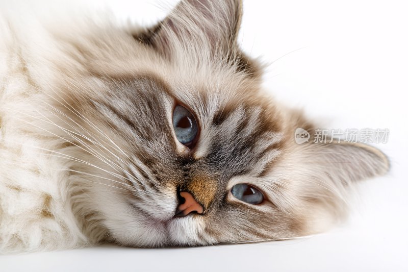 可爱长毛猫咪特写