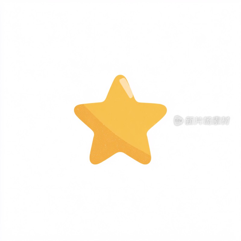 黄色五角星插画图标
