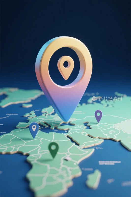 地图定位标记插画