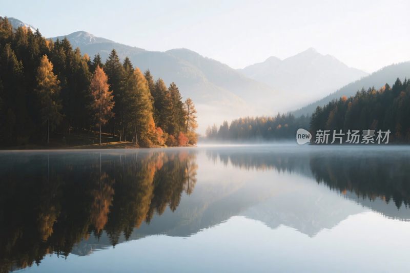 山水湖泊自然风光