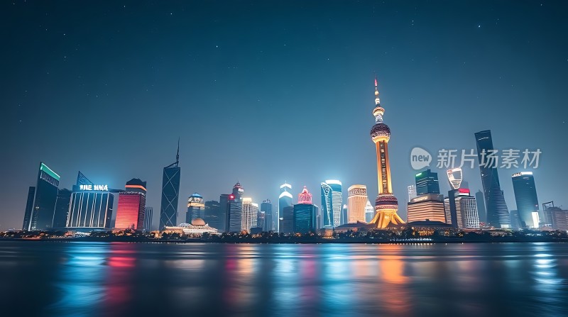 东方明珠与繁华都市夜景