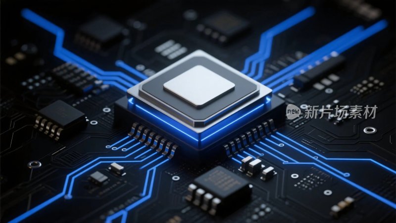 科技芯片电路板特写