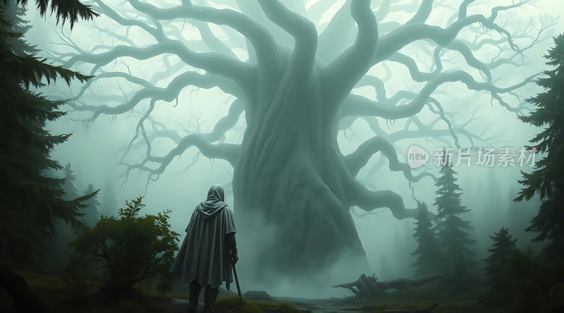 神秘森林中的古老大树