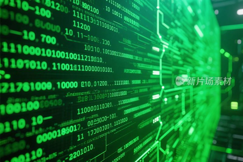 绿色数字代码数据画面