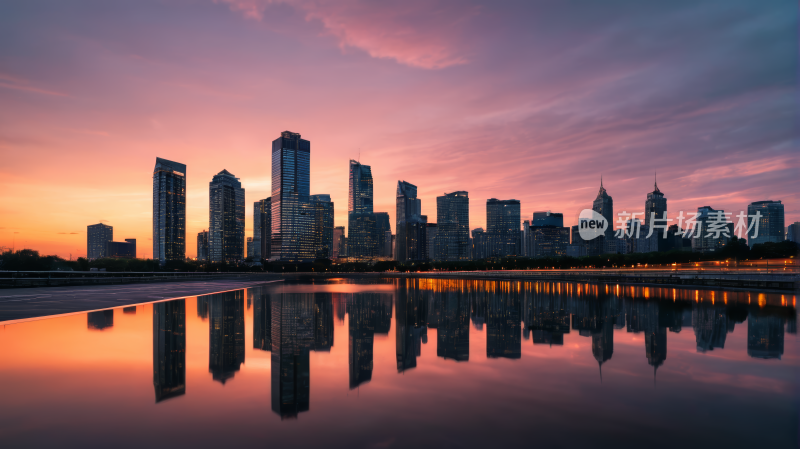 夕阳黄昏时分高清风景图片