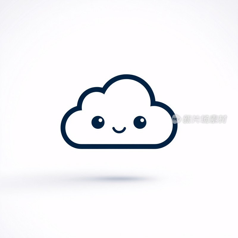 可爱笑脸云朵图标