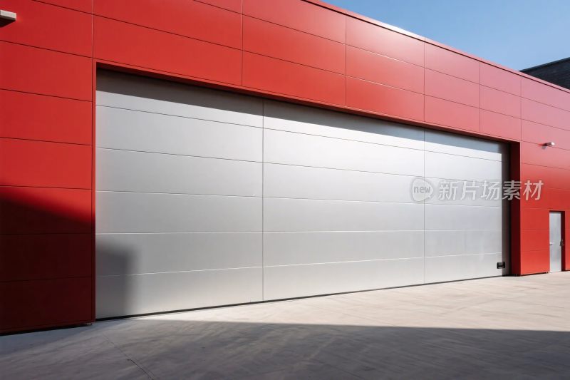 红色建筑大型金属门