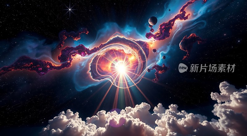 宇宙奇观星际漩涡与云海